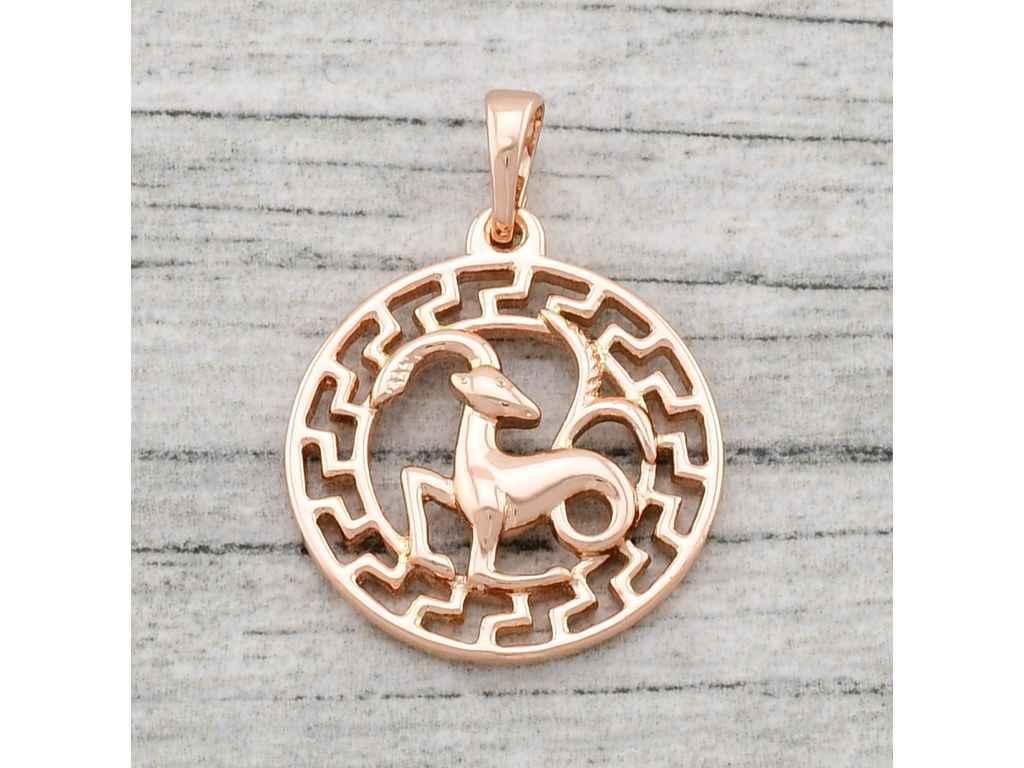 Пiдвiска 28х20мм Знак зодіаку Козеріг 80749 позолота РО ТМ XUPING, фото 1