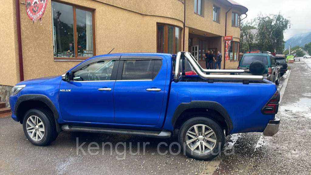 Дуга на кузов (нержавійка) 76мм для Toyota Hilux 2015- рр, фото 1