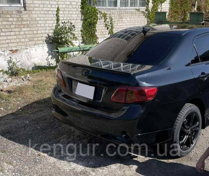 Накладка на задній бампер (під фарбування) для Toyota Corolla 2007-2013 рр, фото 1