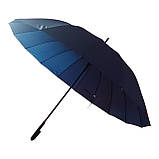 Парасолька-тростина напівавтомат Swifts  SW1665 на 16 карбонових спиць темно -синя 93 см, фото 3