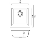 Гранітна мийка для кухні Platinum 4150 SOKIL матовий Титан, фото 7