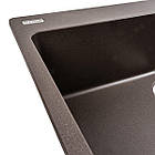 Гранітна мийка для кухні Platinum 7850 Bogema матова Темна скеля, фото 5