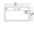 Кухонна мийка 75*46D PVD сіра Platinum Handmade "ВОРОСПАД", фото 7