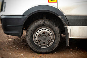 Накладки на арки широкі (4 шт, чорні) для Volkswagen Crafter 2006-2016 рр