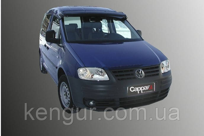 Козирьок на лобове скло (чорний глянець, 5мм) для Volkswagen Caddy 2015-2020 рр, фото 1