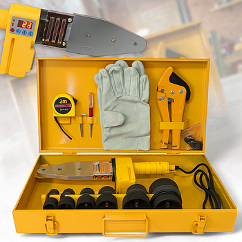 Паяльник для пластикових труб у металевому кейсі з насадками 2300W