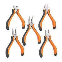 Набір плоскогубців MINI, 5 штук, нікельовані, 
HOME & GARAGE, DIY-PL20/2SET