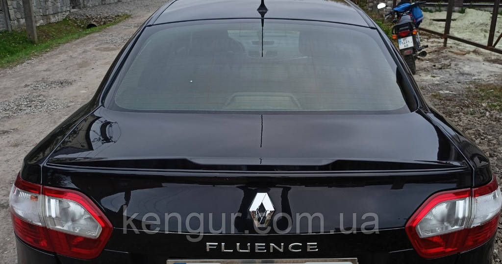 Спойлер LIP (Sunplex, чорний) (125,4см *7,2см) для Renault Fluence 2009-2016 рр, фото 1