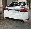 Спойлер LIP (Sunplex, чорний) (118см *6,4см) для Toyota Corolla 2013-2019 рр, фото 2