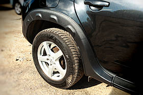 Накладки на арки з виступами (8 шт, пластикові) DDU - Україна для Dacia Duster 2008-2018 рр