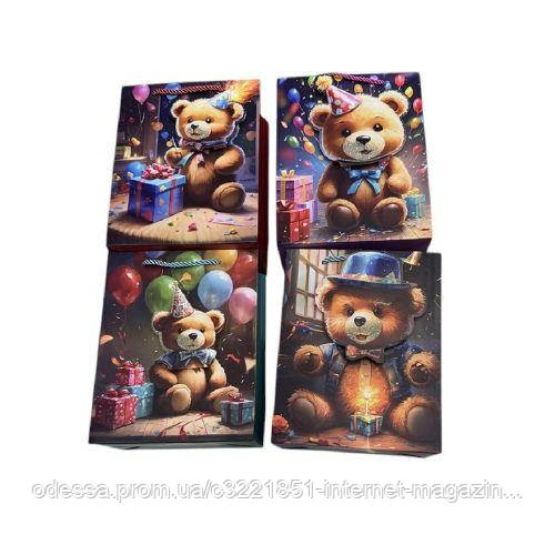 Пакет подарунковий паперовий S "Teddy 3D" 18*23*10см [Склад зберігання: Одеса №3]
