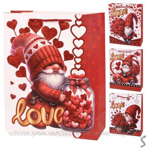 Пакет подарунковий паперовий S "Love You" 18*24*8.5см [Склад зберігання: Одеса №3]