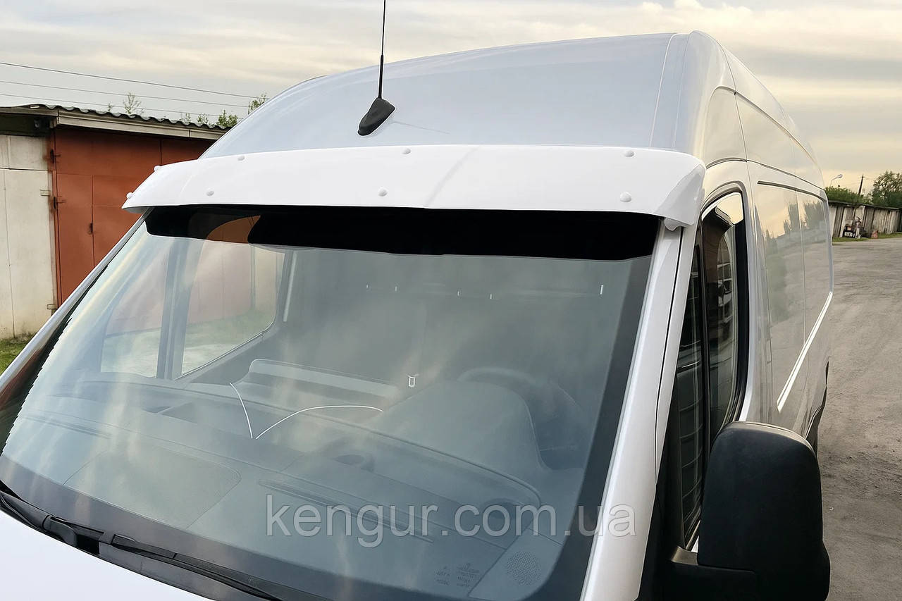 Козирок на лобове скло на рамі (Білий, 5мм) для Volkswagen Crafter 2006-2016 рр, фото 1