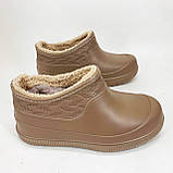 Жіночі дутики на затяжці, Бабуші жіночі домашні, Калоші утеплені чорного кольору, Суконні зимові бурки TL-87, фото 5