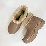 Вовняні валянки жіночі 38р, Жіночі галоші теплі, Жіночі дутики на затяжці бурки на липучках RJ-88, фото 5