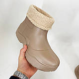 Вовняні валянки жіночі 38р, Жіночі галоші теплі, Жіночі дутики на затяжці бурки на липучках RJ-88, фото 6