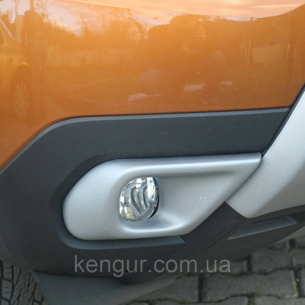 Накладки на протитуманки (ABS, сіра) для Renault Duster 2018-2024 рр, фото 1