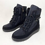 Жіночі зимові красиві черевики, Жіночі термочеревики, Зручні челсі зимові Утеплені черевики BI-90, фото 3