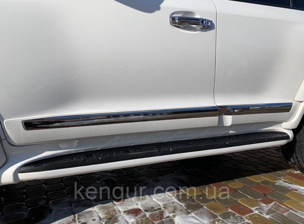 Комплект дверних молдингів (2008-2016) Білий колір (BKT) для Toyota Land Cruiser 200 рр, фото 1