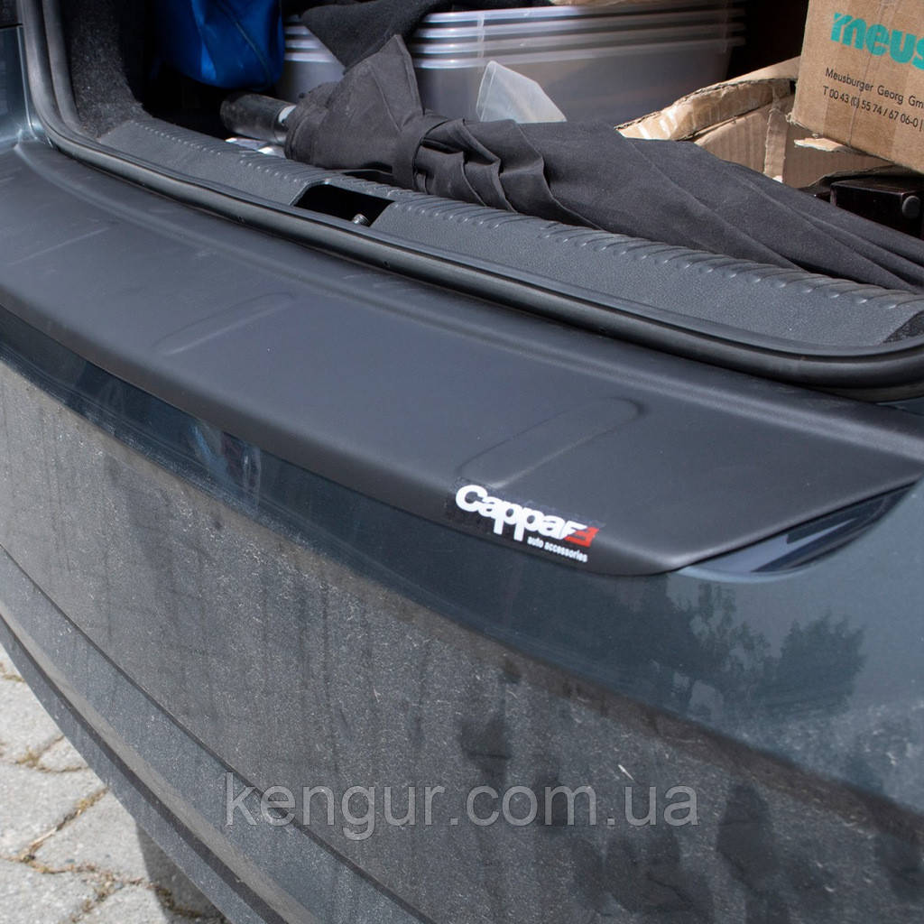 Накладка на задній бампер EuroCap (SD, ABS) для Skoda Octavia III A7 2013-2019 рр, фото 1