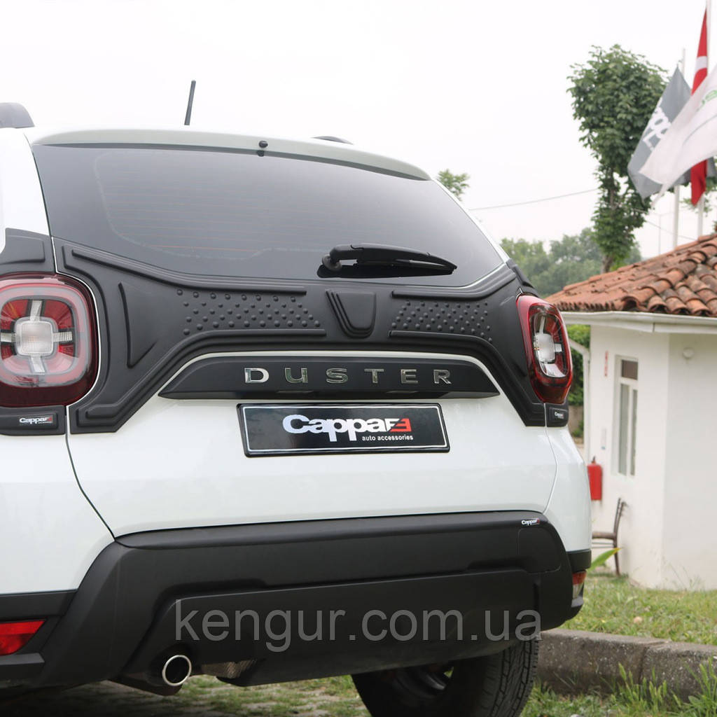 Пластикова накладка на кришку багажника (3 деталі) для Renault Duster 2018-2024 рр, фото 1