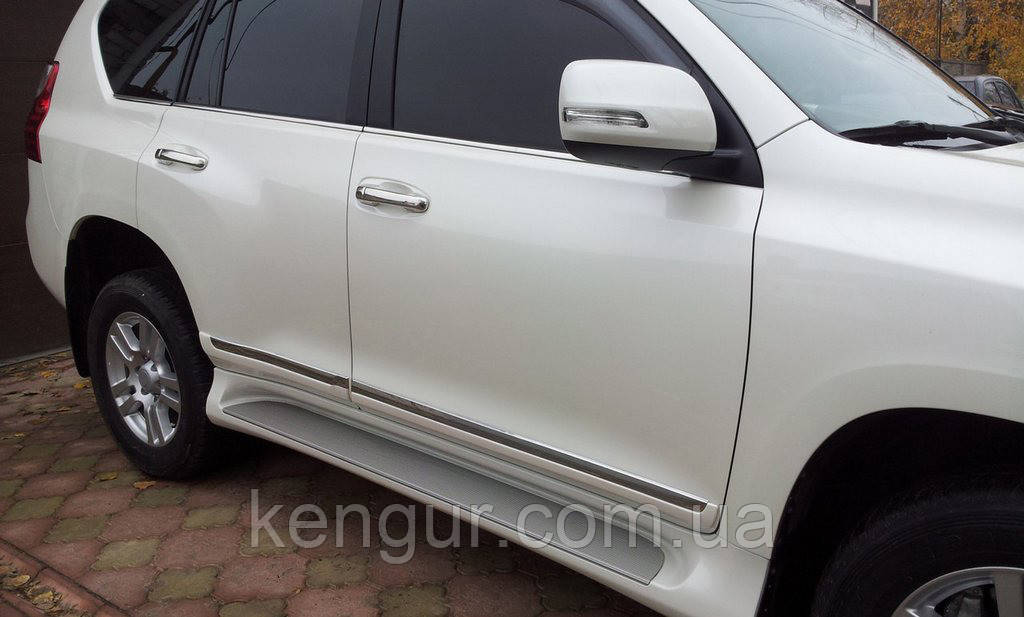 Молдинг дверей (дизайн 2013-2017) Білий колір для Toyota Land Cruiser Prado 150 рр, фото 1