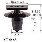 Кліпса кріплення молдингу Порога Бампера Nissan Infiniti (76882EG01A) C1403, фото 2