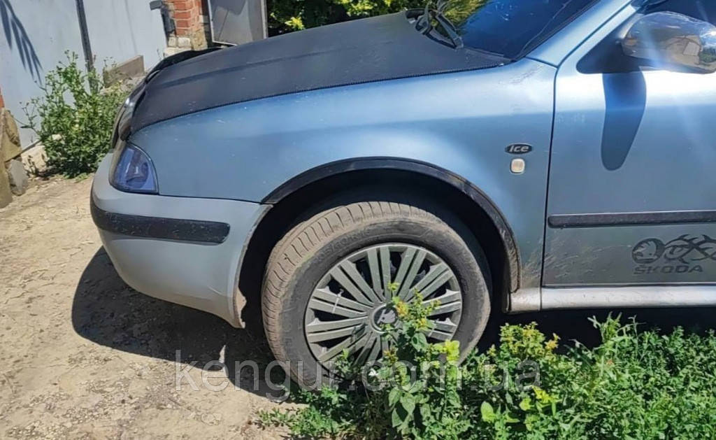 Накладки на арки (4 шт, чорні) ABS пластик для Skoda Octavia I Tour A4 1996-2010 рр, фото 1