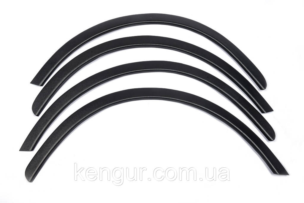 Накладки на арки (4 шт, чорні) ABS пластик для Skoda Fabia 2000-2007 рр, фото 1