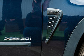 Універсальні вентиляційні накладки на крила тип-C (імітація, 2 шт, гума)