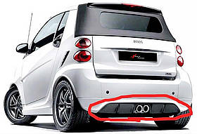 Задній дифузор DPT (чорний глянець) для Smart 2014- рр