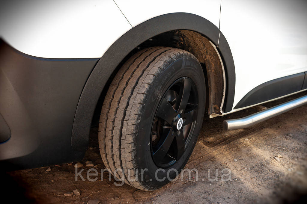 Накладки на арки (6 шт, чорні, ABS) для Renault Trafic 2015- рр, фото 1