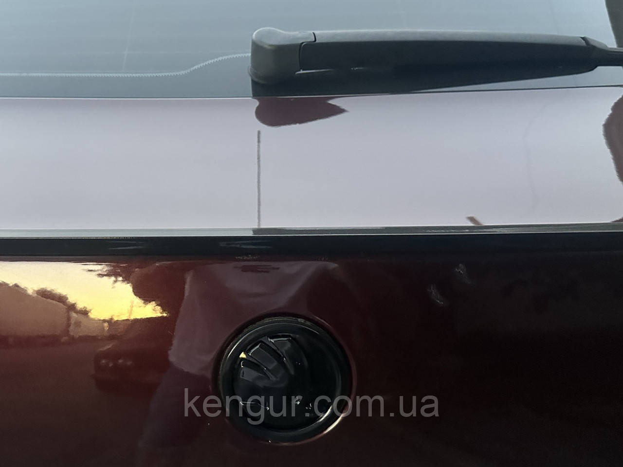 Емблема чорна 5JA853621 (89 мм) для Skoda, фото 1