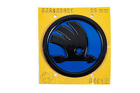 Емблема синя 5JA853621 (89 мм) для Skoda