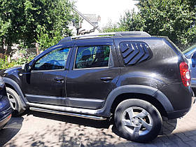 Накладки на задні вікна EuroCap (2 шт, ABS) для Dacia Duster 2008-2018 рр