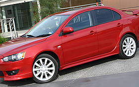 Бокові пороги DPT (Під фарбування) для Mitsubishi Lancer X 2008- рр