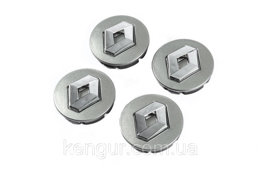 Ковпачки диски сірі 5884 (56мм на 52мм, 4 шт) для Renault, фото 1