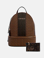 Жіночий набір GUESS рюкзак та картхолдер 1159845970 (Коричневий One Size)