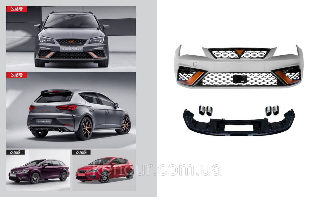 Комплект обвісів Cupra R (Для 2017-2025) для Seat Leon рр, фото 1