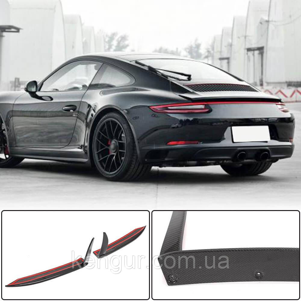 Накладки на задній бампер (для Carrera 4 GTS 2017-2018, Карбон) для Porsche 911 рр, фото 1