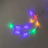 Гірлянда-штора місяць та зірки розмір 3*0,9 м 12 фігур, мультиколор 220В, фото 4