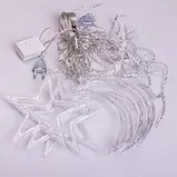 Гірлянда-штора місяць та зірки розмір 3*0,9 м 12 фігур, мультиколор 220В, фото 5