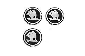 Ковпачки на диски 56/52мм sk5652 (3 шт) для Skoda