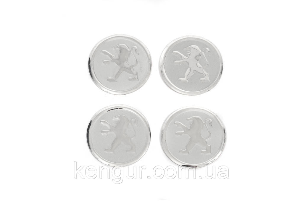 Наклейки на ковпачки 60мм pgt-60-n-sr (4шт) для Peugeot, фото 1