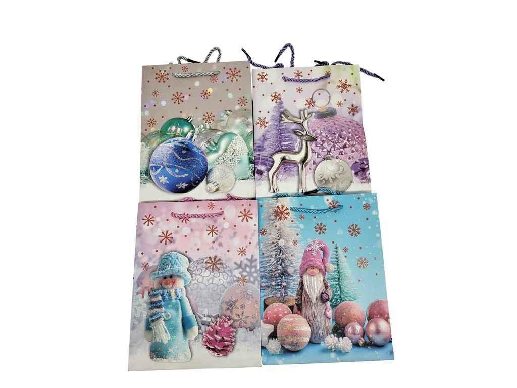 Пакет Новорічний S 23*18*10см паперовий Y1910-S ТМ PRC, фото 1