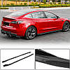 Накладки на пороги V2 (2017-2023, Карбон) для Tesla Model 3 2017- рр, фото 3