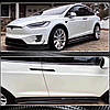 Накладки на пороги (2015-2021, Карбон) для Tesla Model X 2015- рр, фото 4