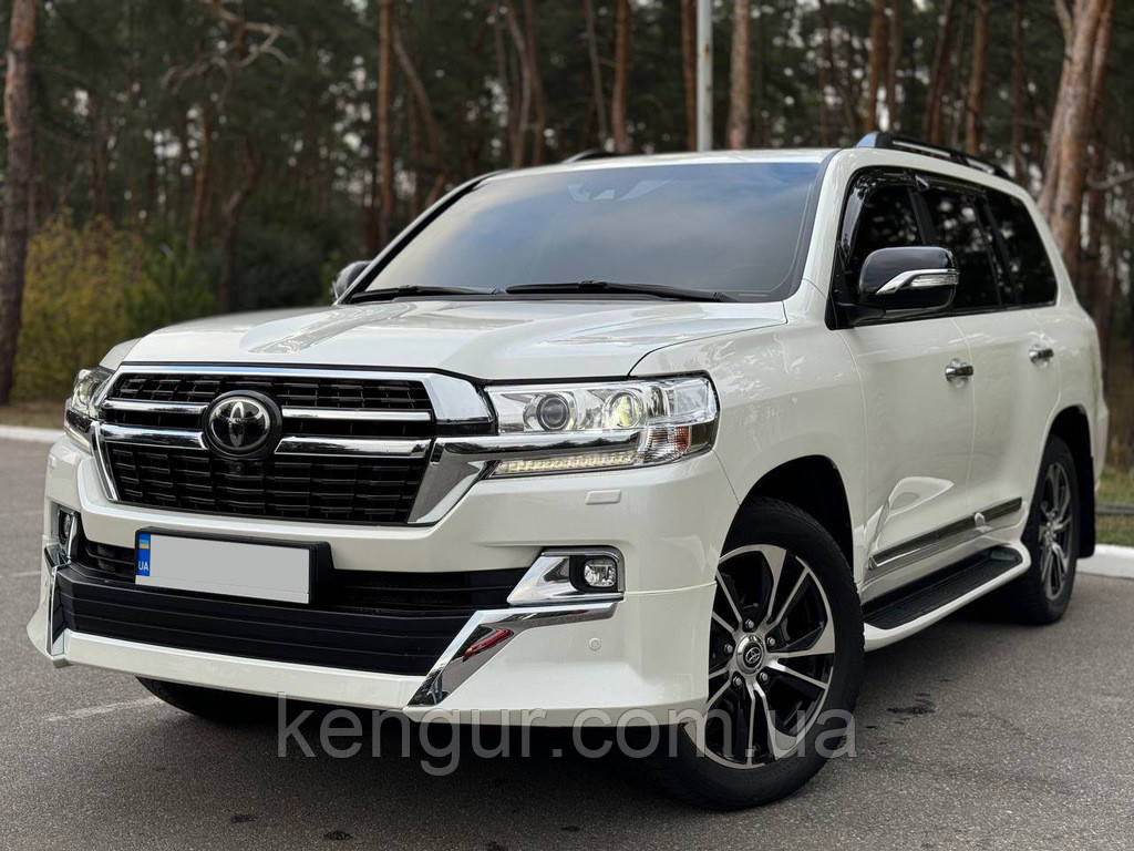 Передня накладка 2016-2025 (Executive 2021) Чорний колір для Toyota Land Cruiser 200 рр, фото 1