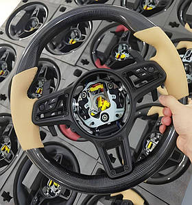 Кермо (2006-2010, Карбон-2025 бежевий) для Porsche Cayenne рр