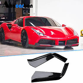 Накладки на передній бампер Flap (2015-2019, Карбон) для Ferrari 488 GTB рр